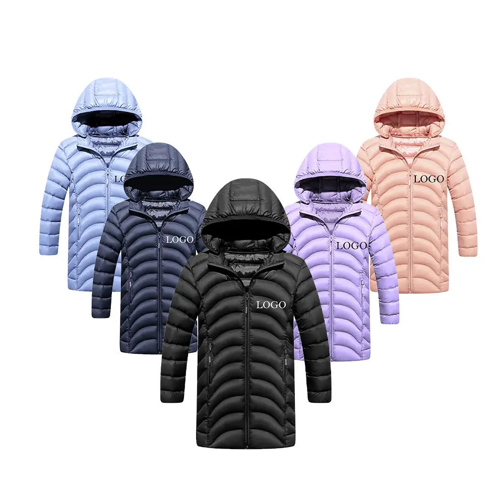 Hot Selling Cheap Kids Winter Coats Long Sleeve Solid Color Winter Thick Warm Children's Coat Cotton Winter Jackets C2632