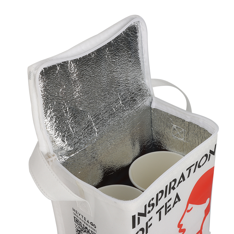 Custom logo promotional reusable wholesale small non woven food insulated lunch thermal cooler bag