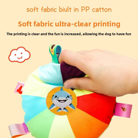 Ballon interactif pour chien en peluche arc-en-ciel, résistant aux morsures, pour l'entraînement et le jeu des chiots - Vente flash