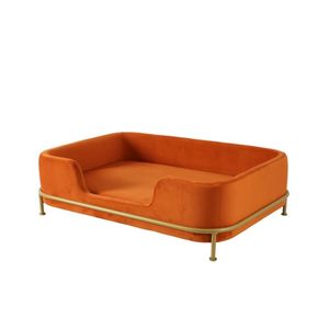 Moderne Luxe Hondenbedden Goud Metalen Decoratie Woonkamer Huisdier <span class=keywords><strong>Bed</strong></span> Afneembare Cover Pet Slaapbank - Product Image 2