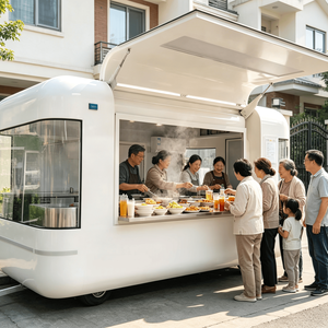 Carrito de Comida Móvil, Remolque <span class=keywords><strong>para</strong></span> Pizza, Camión de Comida Móvil Impermeable <span class=keywords><strong>para</strong></span> Catering y Venta al Aire Libre - Product Image 6