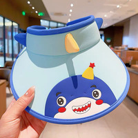 Sombrero de Pescador de PVC con Estampado de Dibujos Animados para Niños, Unisex, Protección Solar UV para Verano