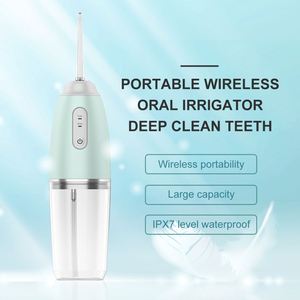 Système de recharge stable TAHATH, irrigateur buccal sans fil rechargeable, IPX6, brossette dentaire à eau portable pour voyage, vente en gros - Product Image 5