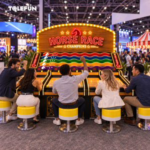 Tolefun Juego de Carreras de Caballos con Rodillos de Alta Rentabilidad y Bajo Mantenimiento, Atractivo y Llamativo, para Ferias, Carnavales, Estilo Español y Japonés - Product Image 1