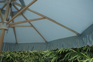 Mới đến thanh lịch cổ điển khung gỗ màu xanh Ô dù điều khiển bằng tay danh sách in lớn phong cách đơn giản cho khu nghỉ mát vườn - Product Image 6