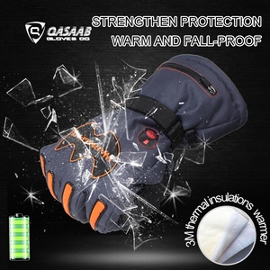 Guantes de Motocicleta para Invierno, Calentadores de Manos, Deportes al Aire Libre, Esquí, Ciclismo, Impermeables, Eléctricos, Recargables, de Cuero - Product Image 3
