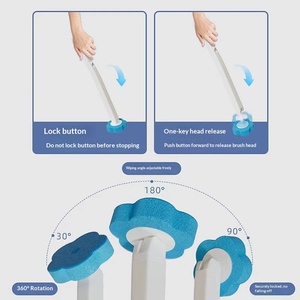 Juego de Escobillas de Inodoro Desechables para Limpieza sin Puntos Muertos, Accesorio Doméstico de Pared con Cabezal Reemplazable - Product Image 3