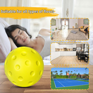 Balles de <span class=keywords><strong>pickleball</strong></span> silencieuses de nouvelle conception, 74 mm, en mousse silencieuse, pour entraînement intérieur et extérieur, balles d'entraînement souples - Product Image 5