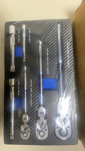 6pcs Flex Head Ratchet Wrench Set With EVA Foam 1/4''3/8''1/2'' Drive 72T Quick Release 180 Angle Adjustable <strong>Spanner</strong> - Product Image 6