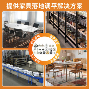 <b>Adjustable</b> Feet Injection Molded Plastic Furniture Levelers For <b>Tables</b> Chairs Support Pads - Product Image 3