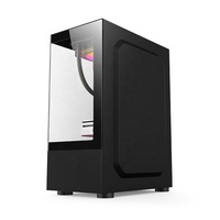 Boîtier d'ordinateur de jeu personnalisé pour PC avec lumière RVB SPCC 0.4MM intérieur peinture noire Gaming Gabinete Gamer Micro Atx