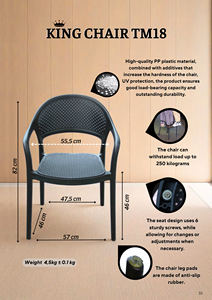 Cheap Wholesale King Style Molded <b>Plastic</b> Chair (With Armrests) for Restaurant Dining Cafe in the <b>garden</b> - Product Image 4