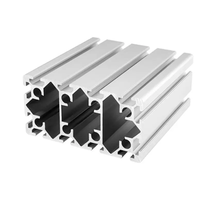 Profilo in Alluminio Europeo 80160 con Scanalatura a T per Recinzioni Industriali, Servizio di Taglio, Argento Bianco, Temperatura T3-T8, Forma Quadrata - Product Image 1