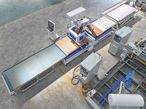 جهاز توجيه CNC ATC الصيني للتحميل والتفريغ الأوتوماتيكي ، آلة قطع الأخشاب مع نظام الملصقات ، شفرة منشار بنك الحفر - Product Image 2