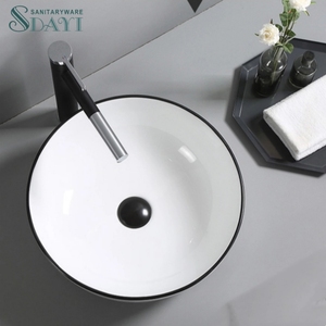 SDAYI Europe du <span class=keywords><strong>Nord</strong></span> Blanc Lavabo Blackline Design Salle De Bains Sanitaire Éviers Céramique Art Lavabo - Product Image 4