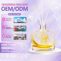 Diffuseur de parfum aux fleurs séchées, bouteille en verre transparent, décoration aromatique pour la maison, parfum d'intérieur pour chambre, salon, voiture, désodorisant