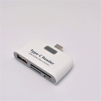 Lecteur de cartes OTG 4-en-1 Type-C haute vitesse pour transfert de photos et vidéos TF SD