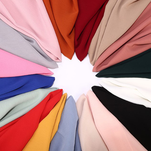 Nuovo Design Malaysia Chiffon Hijab musulmano da donna in puro colore sciarpa arriccia - Product Image 4