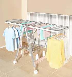High quality stainless steel folding Indoor clothing drying rack butterfly shape clothes drying rack