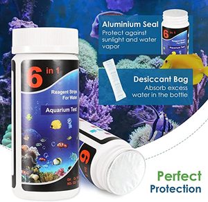 Fish &amp; Aquatic Aquarium <strong>Test</strong> <strong>Kits</strong> 6 in 1 POND <strong>TEST</strong> STRIPS Pond Water <strong>Test</strong> Strips - Product Image 2