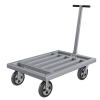 Carretilla Industrial Plegable de Acero con 4 Ruedas para Transporte de Mercancías, Uso en Almacenes, OEM Disponible, Construcción Duradera