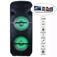 Sistema de Sonido DJ/PA de 3000W con Dos Subwoofers de 15 Pulgadas, JPS D2615W/Micrófono, Control Remoto, TWS, LED, FM, AUX, RCA, ECHO, Bocina Parlante