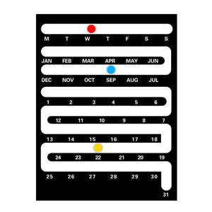 Calendario Perpetuo Deslizante de Acrílico Personalizado, Estilo Art <span class=keywords><strong>Deco</strong></span> Creativo, para Escritorio y Pared, Decoración para Sala de Estar - Product Image 1