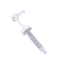 Échantillon gratuit Pompe à sirop en plastique anti-fuite 38/400 avec tête de pompe carrée de petite taille 5cc 8cc 10cc Distributeur de jus de fruits