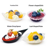 Gobelets jetables transparents en plastique épais pour mousse, pudding, dessert et gelée, avec couvercle en bois – En stock