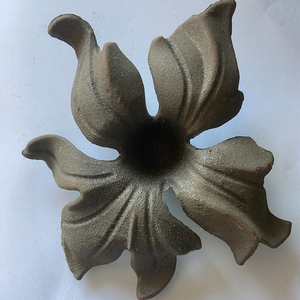 Wrought <strong>Iron</strong> Forged Cast <strong>Iron</strong> Flowers and Leaves Decorative Ornamental Metal <strong>Rosettes</strong> - Product Image 2