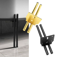 Pieds de meubles réglables en fer modernes, pieds à double tube de 15-18 cm pour canapé, meuble TV, armoire et penderie