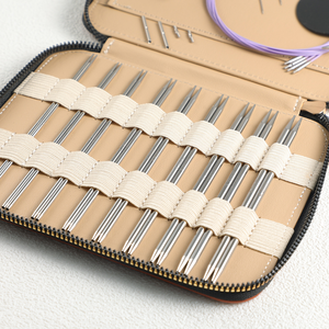 Juego de Agujas de Tejer Circulares Intercambiables, 13 Pares, de Aluminio, Herramientas para Manualidades, Kit de Tejido Portátil de Acero Inoxidable para Viajes - Product Image 2