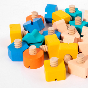 Vite a forma di giocattolo in corrispondenza del <span class=keywords><strong>gioco</strong></span> Montessori che assemblano i dadi a vite educazione precoce occhio di mano giocattoli di coordinazione - Product Image 4