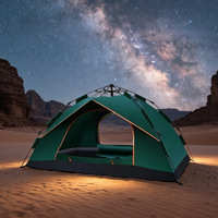 Tenda Pop Up Instan Mudah Dipasang untuk 1-2 Orang, Tahan Air, untuk Perjalanan, Hiking, dan Kemah Lapangan