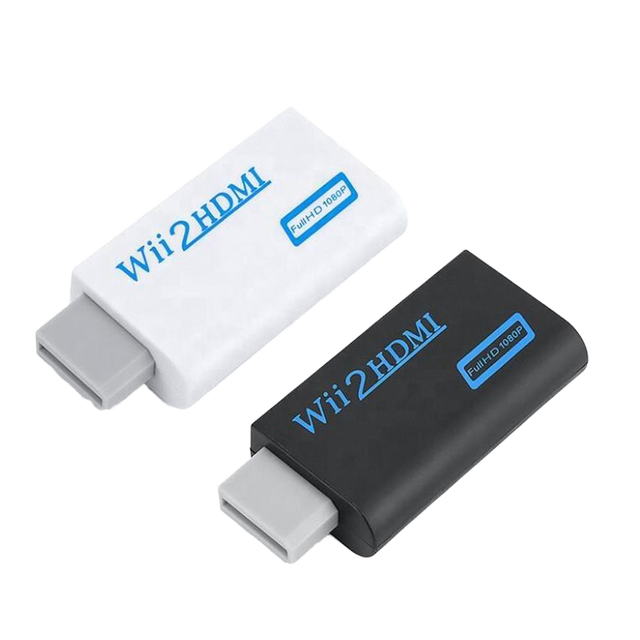 Full HD 720P/1080P for HDTV PC Monitor Display Wii2HDMI Portable Wii to HDMI Converter Adapter 3.5mm Jack AUX Audio Video Output