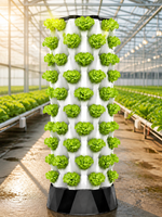 Système de culture hors-sol à 10 étages Pineapple Tower avec pompe à eau et pot en filet pour jardin hydroponique vertical