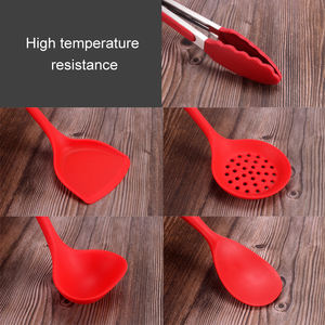 Juego de utensilios de cocina de silicona de 5 piezas al por mayor con mango de tubo espátula resistente al calor cuchara tornero para utensilios de cocina antiadherentes - Product Image 4
