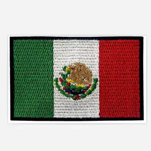 मेक्सिको झंडा पैच कशीदाकारी पिपली मैक्सिकन लोहे पर सीना पर राष्ट्रीय प्रतीक