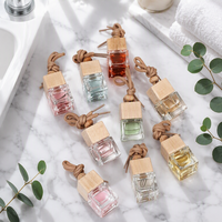 Diffuseur de parfum suspendu pour rétroviseur de voiture, flacon vide en verre transparent pour diffuseur d'arômes