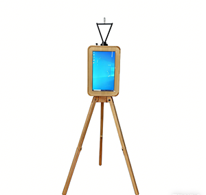 Photomaton en bois vintage double face sur mesure, multifonctionnel, avec imprimante instantanée, pour appareil photo reflex numérique en libre-service - Product Image 3