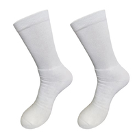 Stock de chaussettes d'équipage sublimées personnalisées Tube de sublimation blanc vierge en polyester Nouvelles chaussettes vierges pour impression par sublimation