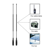 Antena Radio Mobil Dual VHF UHF 27MHz Jangkauan Jauh High Gain Terbaik untuk Motorola Walkie Talkie CB
