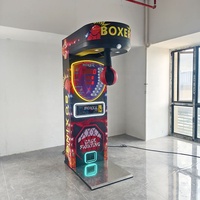 Machine de jeu d'arcade électronique de test de force de frappe de boxeur à monnayeur pour centre commercial, centre de divertissement et salle de jeux