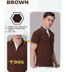 เสื้อยืดผ้าปิเก้เนื้อผสมอเนกประสงค์สำหรับผู้ชาย 240 GSM เนื้อผ้านุ่ม สบาย ทนทาน เหมาะสำหรับใส่ทำงานหรือใส่ลำลองในชีวิตประจำวัน - Product Image 1