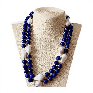 Collier de luxe fait main multicolore en pierres précieuses, perles élégantes pour femme, idéal pour les fêtes, cadeaux, bijoux en gros - Product Image 6
