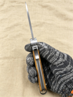 Couteau de survie EDC en acier inoxydable 5CR13 avec manche en bois, lame de 3,9 mm, couteau pliant de poche pour la randonnée et le bushcraft