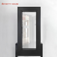NFRC American impermeable doble acristalamiento vidrio templado aluminio toldo ventana abatible ventanas de aluminio con pantalla