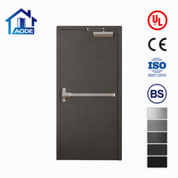Porte coupe-feu en acier certifiée WH/EN/CE/BS/AS, porte coupe-feu commerciale en métal, porte coupe-feu commerciale résistante au feu pendant 120 minutes pour bureau