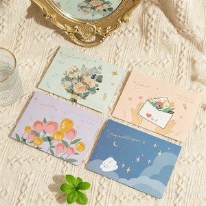 Custom Printing Gift Card for Christmas Day Gifts Christmas Stickers Gold with Red Envelope Sticker Combo Set