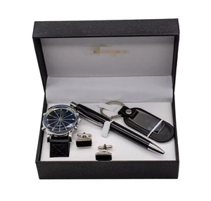 Coffret Cadeau d'Affaires IStapromo : Ceinture en Cuir, Portefeuille, Parfum, Porte-clés, Stylo, Montre à Quartz pour Homme - Product Image 1